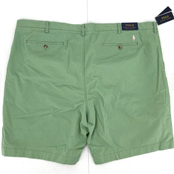 NWT Polo Ralph Lauren Stretch Classic Fit 9" Chino Shorts, Green, Big & Tall 50B - Picture 3 of 13